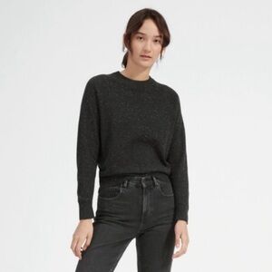 Everlane Donnegal Cashmere Shrunken Sweatshirt in Charcoal